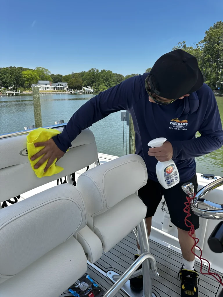 Boat Detailing result by Castillo’s Detailing, Richmond VA