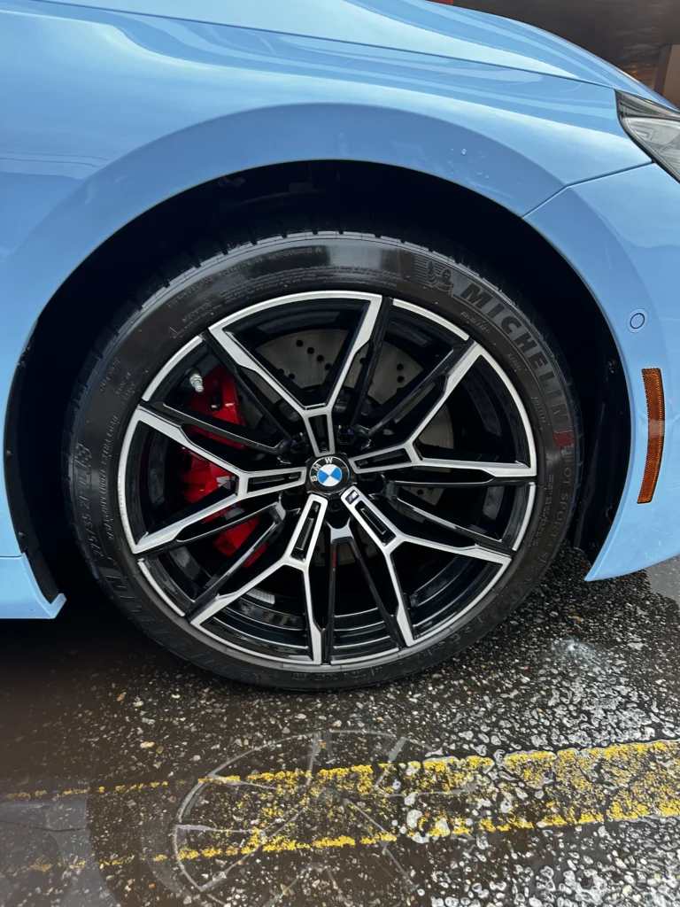 Wheel after detailing — clean and glossy