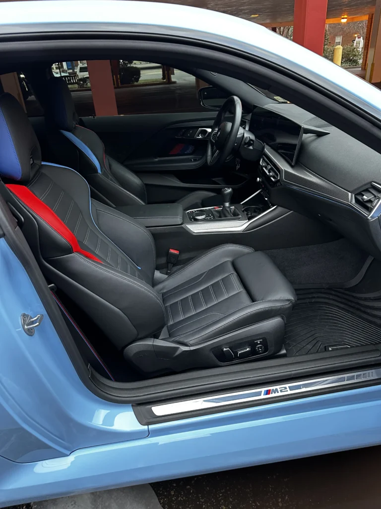 BMW M front seats cleaned