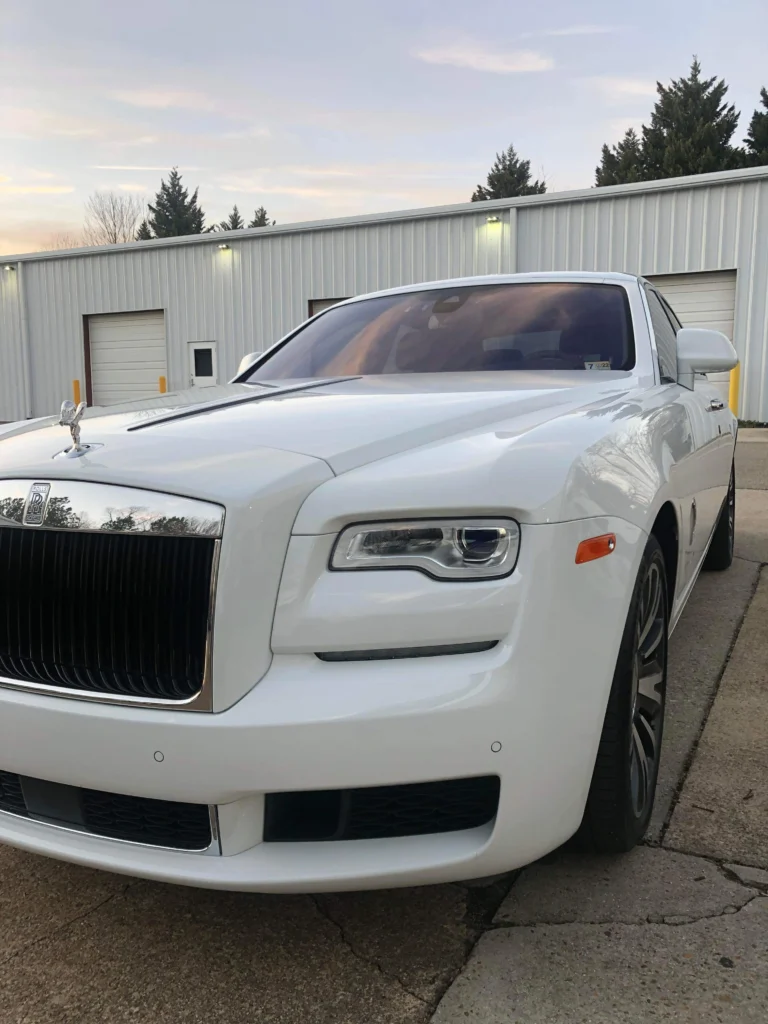 White Rolls-Royce exterior detail